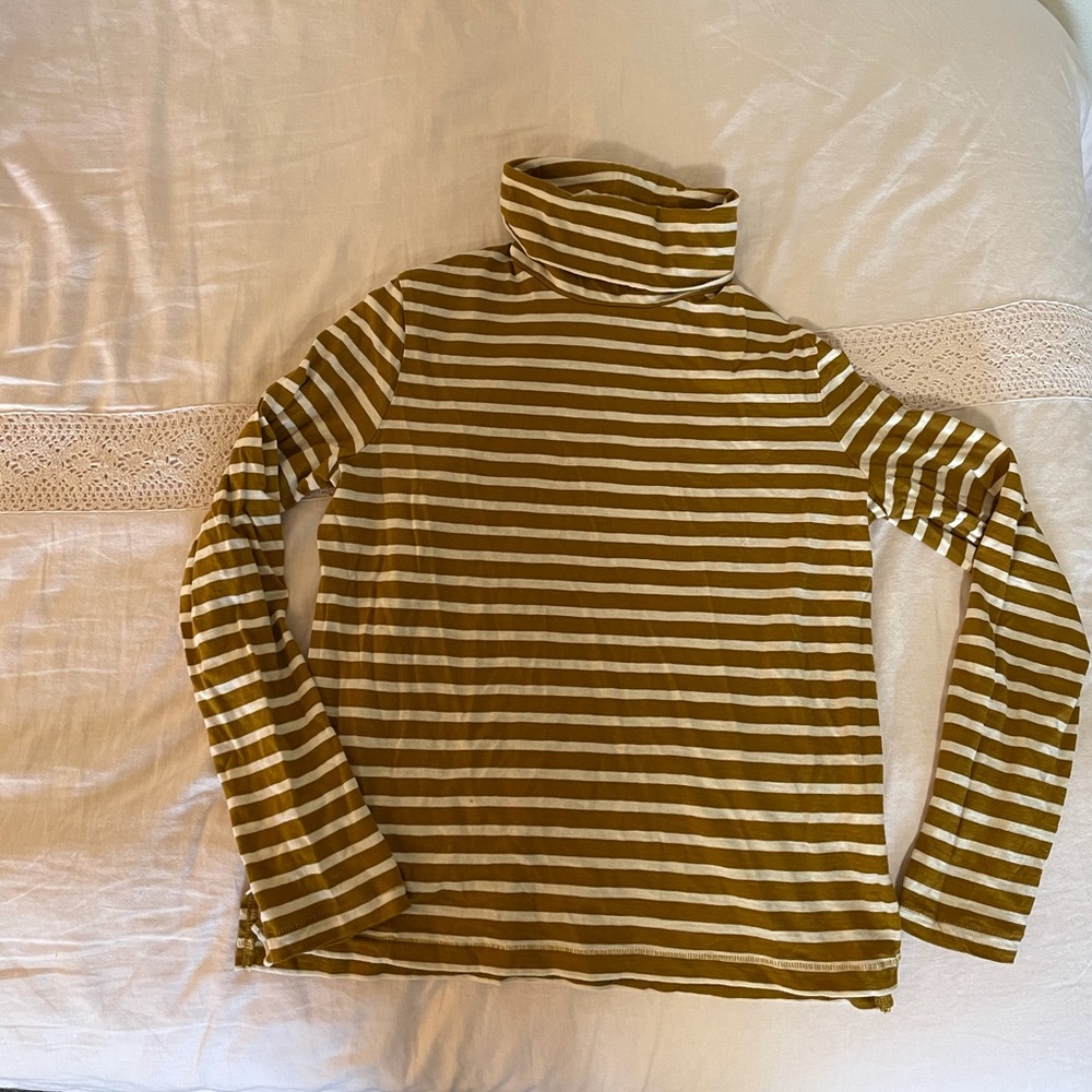 Madewell Mustard Turtle Neck Top